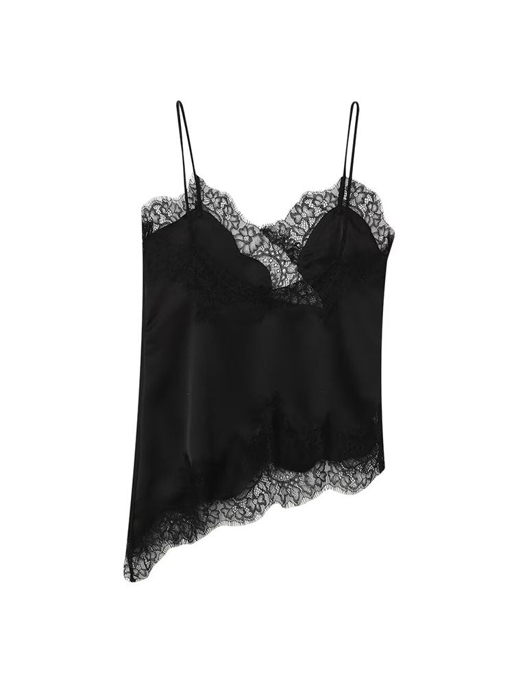 Summer Lace Embellished Sleeveless Tops for Women, Sexy Off Shoulder Tank, Casual Camisole, Elegant Women's Tank Tops