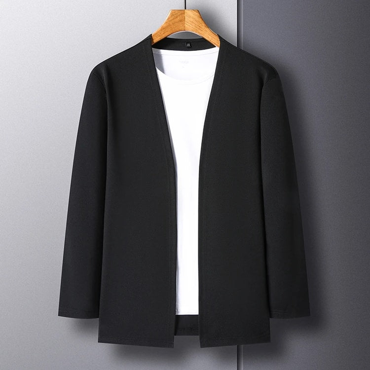 Everyday Comfort Men's Long Sleeve Cardigan Jacket Casual Lightweight Outerwear