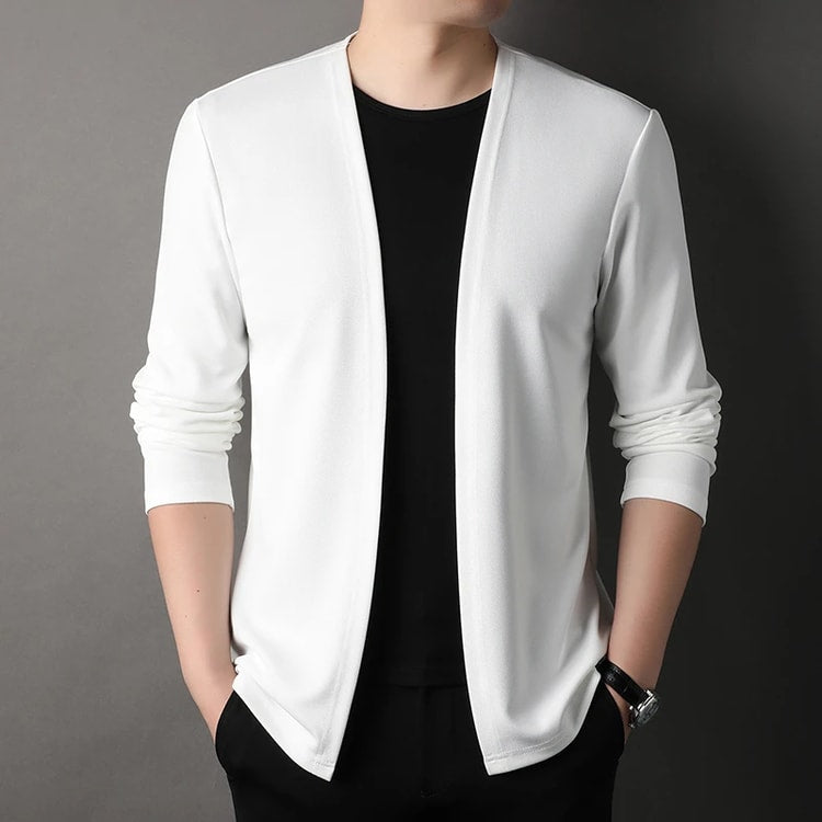 Everyday Comfort Men's Long Sleeve Cardigan Jacket Casual Lightweight Outerwear
