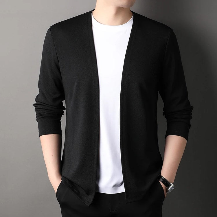 Everyday Comfort Men's Long Sleeve Cardigan Jacket Casual Lightweight Outerwear