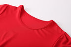 Long Dresses Autumn Flower Color Matching Dresses Women's Clothing