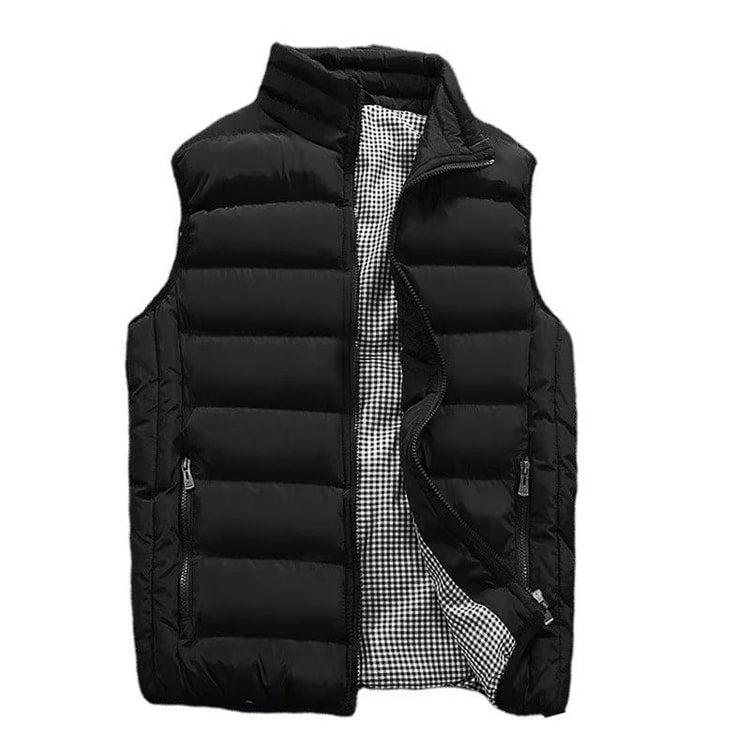Men's Windproof Puffer Vest Warm Thickened Sleeveless Winter Jacket