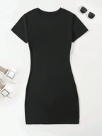 Summer Dresses Printed Slim Fit A Line Shirt Dress Casual Womens Dresses Half Length Short Evening Women Clothes