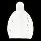 Mens Night Reflective Jackets with Hood, Double Fabric Hip Hop Windbreaker, Waterproof Zipper Coats & Stylish Outwear