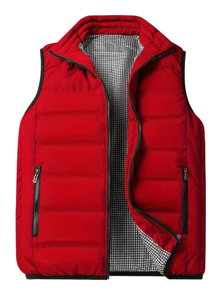 Men's Windproof Puffer Vest Warm Thickened Sleeveless Winter Jacket