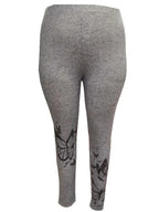 Butterfly Printed Leggings, Womens Plus Size, High Waisted Tights, Casual Long Pants for Spring and Autumn