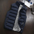 Men's Windproof Puffer Vest Warm Thickened Sleeveless Winter Jacket