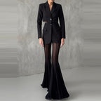 Aura High Waist Mesh Flare Pants – Elegant Sheer Wide Leg Trousers for Chic Summer Styling