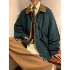Vintage Cargo Mens Bomber Jacket Windbreaker Lightweight Retro Streetwear Outerwear